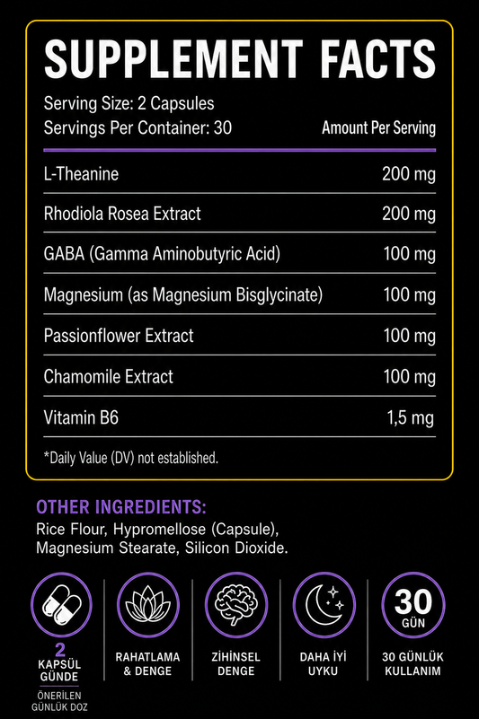 Primexsupps - Stress Relax Ashwagandha Rhodiola Passionflower L-Theanine 60 Kapsül