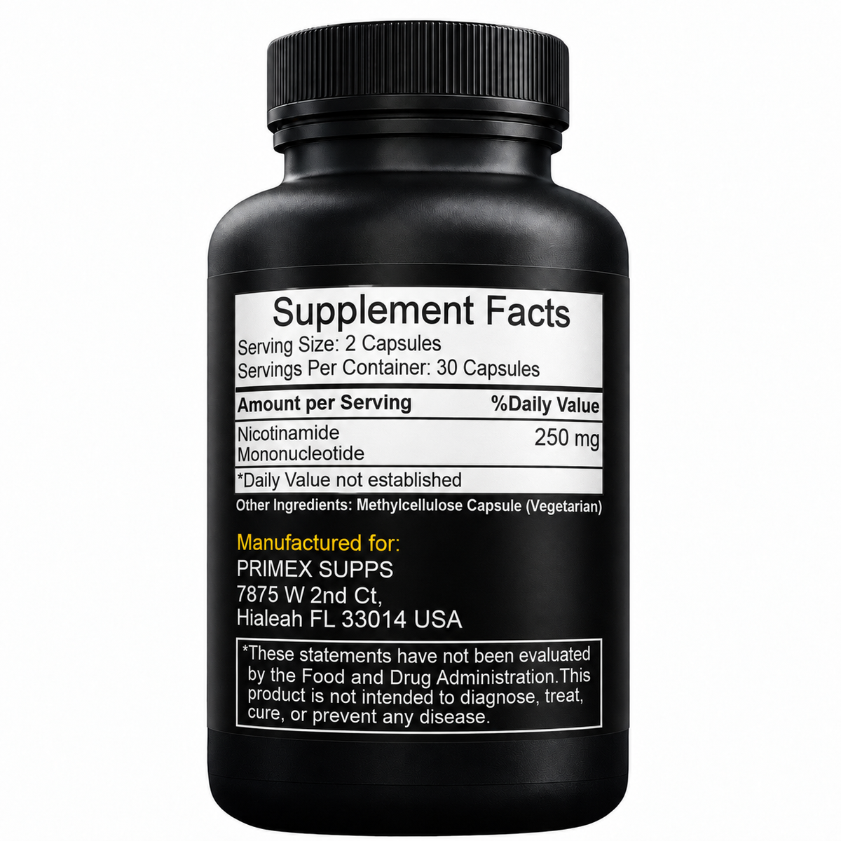 Primexsupps NMN Nicotinamide Mononucleotide 250 MG 60 Kapsül Nikotinamid Mononükleotid