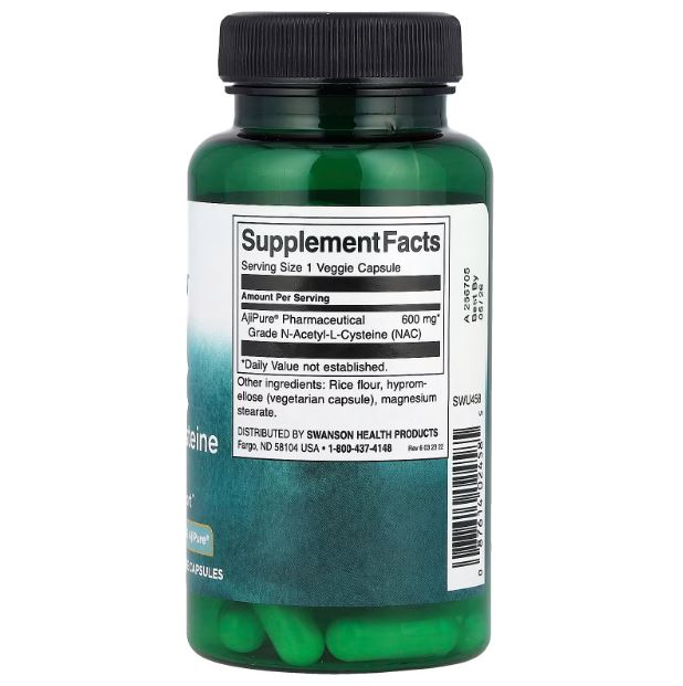 SWANSON NAC N-Acetyl L-Cysteine) 60 Kapsül