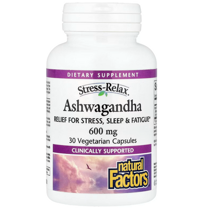 Natural Factors Stress-Relax Ashwagandha KSM-66 600 MG 30 Kapsül