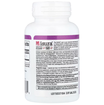 Natural Factors Stress-Relax Ashwagandha KSM-66 600 MG 30 Kapsül