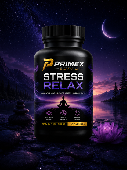 Primexsupps - Stress Relax Ashwagandha Rhodiola Passionflower  L-Theanine 60 Kapsül