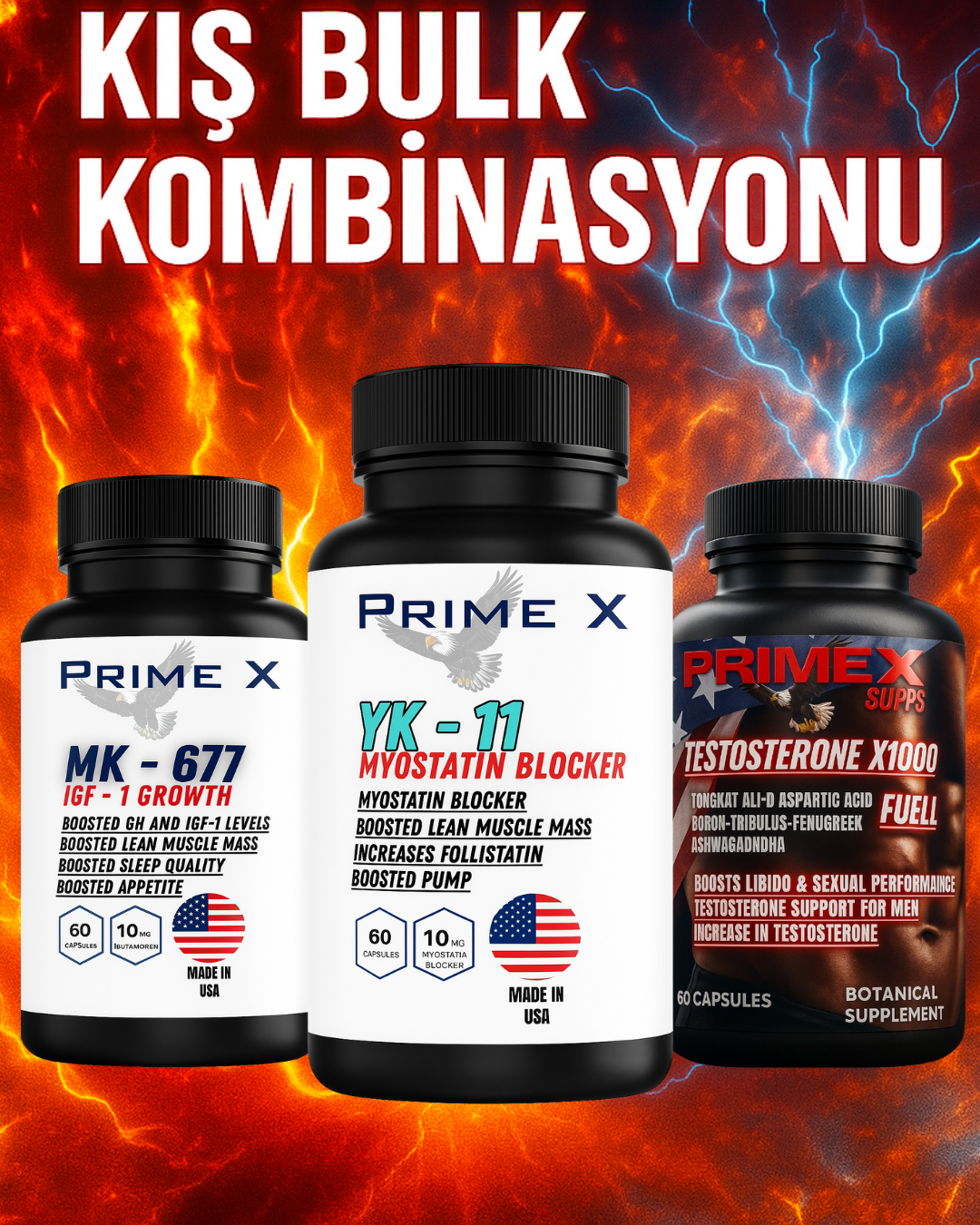 4 - 8 HAFTA KIŞ BULK STACK - MK-677 60 KAPSÜL - YK-11 60 KAPSÜL - TESTOX1000 FUELL 60 KAPSÜL