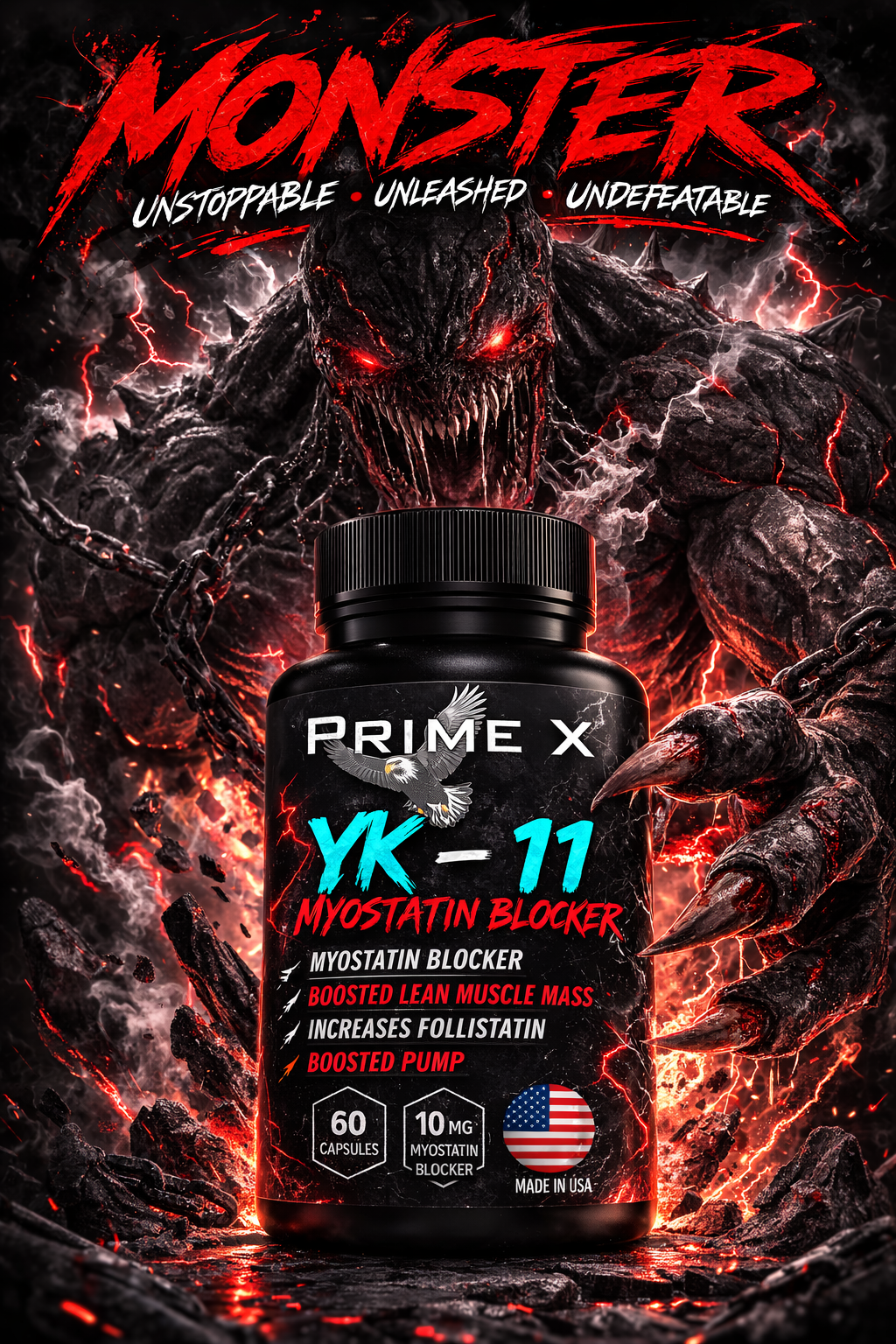 MONSTER YK-11 MYOSTATIN BLOCKER SARMS 60 KAPSÜL