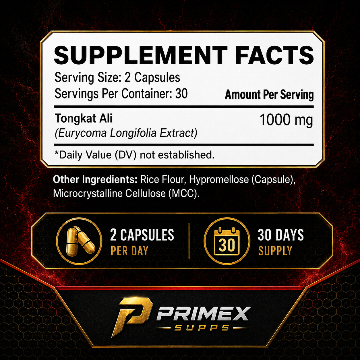 Primexsupps Tongkat Ali 60 Kapsül