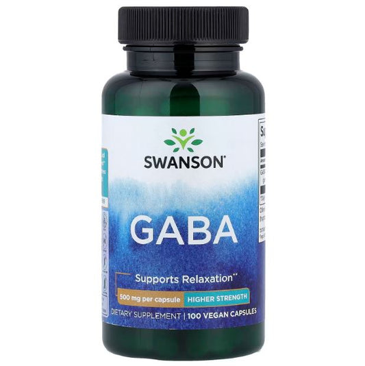 SWANSON, GABA, 500 Mg, 100 Vegan Kapsül