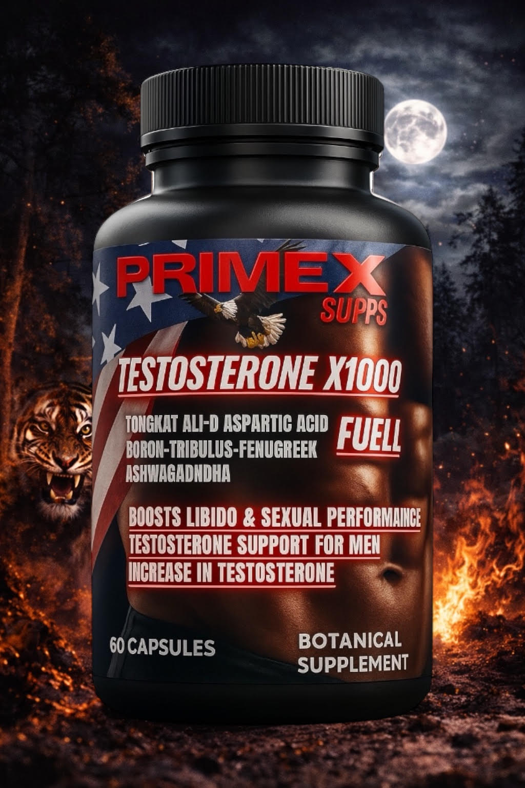 Primexsupps TESTOSTERONE X1000 FUELL 60 KAPSÜL